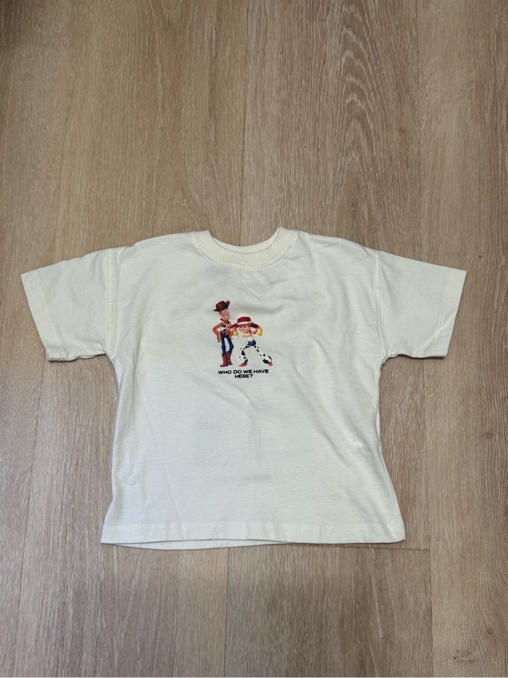 Zara Cream Kids' Short Sleeve Tee with Toy Story Graphic